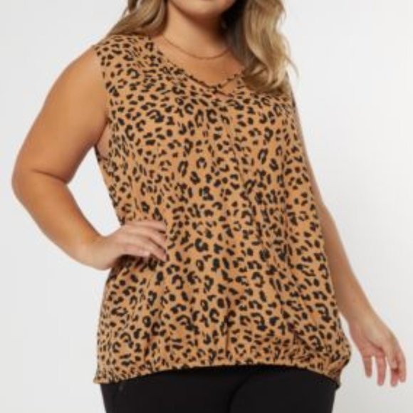 ‼️2 HR SALE‼️ Animal Print Strappy Surplice Blouse